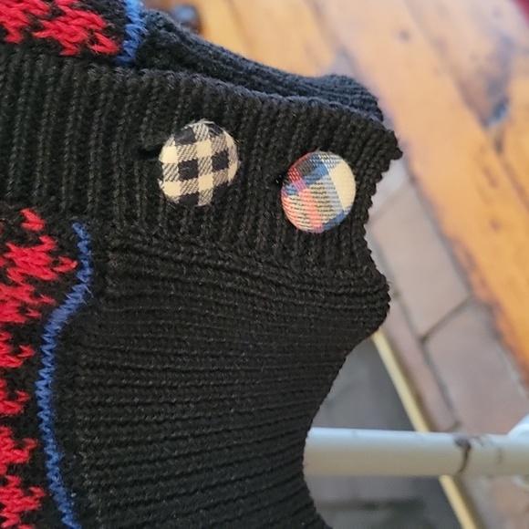 Vintage Susan Bristol Hand Embroidered Scotty Christmas Cardigan - Picture 5 of 9